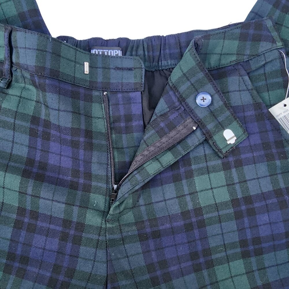 Hot Topic Women’s Juniors Sz L Tartan Blue Green Plaid Pants - Picture 9 of 10